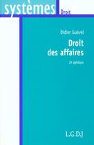 Couverture du livre « Droit des affaires » de Didier Guevel aux éditions Lgdj