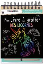Couverture du livre « Mon livre à gratter des licornes » de Caroline Hensler aux éditions Mineditions