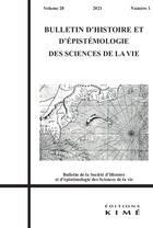 Couverture du livre « Bulletin d'histoire et d'epistemologie des sciences de la vie n 28/1 - les classifications zoologiqu » de Ben Saad Meyssa aux éditions Kime