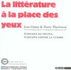 Couverture du livre « Marginales propos périphériques n.5 ; la littérature à la pace des yeux ; Jean Giono & Harry Martinson ; écrivains du peuple, écrivains contre la guerre » de  aux éditions Quiero