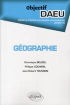 Couverture du livre « Geographie - daeu a » de Belloeil/Cocheril aux éditions Ellipses