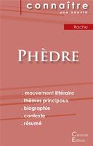 Couverture du livre « Phèdre, de Jean Racine ; fiche de lecture » de  aux éditions Editions Du Cenacle
