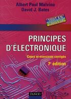 Couverture du livre « Principes d'électronique » de Malvino+Bates aux éditions Dunod