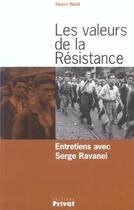 Couverture du livre « Les valeurs de la resistance entretiens avec serge ravanel » de Ravanel/Weill aux éditions Privat