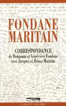 Couverture du livre « Fondane maritain » de Benjamin Fondane aux éditions Paris-mediterranee