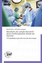 Couverture du livre « Resultats du cotyle durom dans l'arthroplastie totale de hanche » de  aux éditions Presses Academiques Francophones