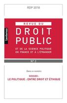 Couverture du livre « Revue de droit public n 2 2018 » de  aux éditions Lgdj