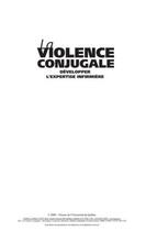 Couverture du livre « La violence conjugale ; développer l'expertise infirmière » de Lachapelle et Fore aux éditions Pu De Quebec