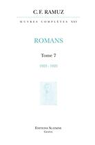 Couverture du livre « Oeuvres complètes t.25 ; romans t.7 ; 1923-1925 » de Charles-Ferdinand Ramuz aux éditions Slatkine