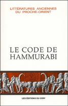 Couverture du livre « Le code de hammurabi » de Andre Finet aux éditions Cerf