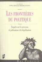 Couverture du livre « Frontieres du politique » de Pur aux éditions Pu De Rennes