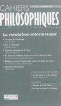 Couverture du livre « Cahiers philosophiques 141 : la revolution informatique » de  aux éditions Reseau Canope