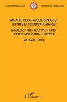 Couverture du livre « Annales de la faculté des arts, lettres et sciences humaines ; t.18 (édition 2018) » de  aux éditions L'harmattan