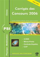 Couverture du livre « Physique, modélisation, chimie ; psi ; corrigés des concours 2006 » de Stephane Ravier et Alexandre Herault aux éditions H & K
