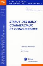 Couverture du livre « Statut des baux commerciaux et concurrence » de Mbotaingar Abdo aux éditions Lexisnexis