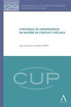 Couverture du livre « Chronique de jurisprudence en matiere de contrats speciaux - sous la direction de patrick wery » de  aux éditions Anthemis