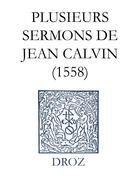 Couverture du livre « Plusieurs sermons de jean calvin » de  aux éditions Librairie Droz