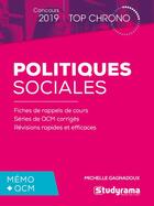 Couverture du livre « Politiques sociales (concours 2019) » de Michelle Gagnadoux aux éditions Studyrama