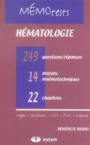 Couverture du livre « Hematologie memo test » de Aure aux éditions Estem