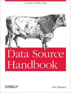 Couverture du livre « Data source handbook » de Pete Warden aux éditions O Reilly