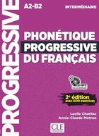Couverture du livre « Phonétique progressive du français niveau intermédiaire + CD NE » de Charliac/Motron aux éditions Cle International