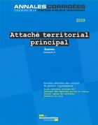 Couverture du livre « Attaché territorial principal 2019 ; examen professionnel » de  aux éditions Documentation Francaise