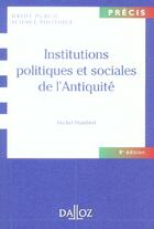 Couverture du livre « Institutions Politiques Et Sociales De L'Antiquite » de Michel Humbert aux éditions Dalloz