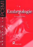 Couverture du livre « Embryologie - nelle ed. » de Ronald W. Dudek aux éditions Pradel