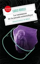 Couverture du livre « La naissance de la pensée scientifique : Anaximandre de Milet » de Carlo Rovelli aux éditions Dunod