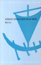 Couverture du livre « Récits » de Blicher Steen Steens aux éditions Belles Lettres