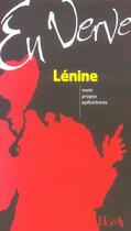 Couverture du livre « Lénine ; mots, propos, aphorisme » de Vladimir Ilitch Lenine aux éditions Horay