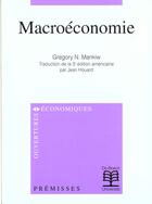 Couverture du livre « Macroeconomie » de Gregory N. Mankiw aux éditions De Boeck