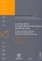 Couverture du livre « Jurisprudence du comité des droits de l'homme des Nations Unies » de Ludovic Hennebel aux éditions Anthemis