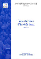 Couverture du livre « Voies ferrées d'intêret local » de  aux éditions Direction Des Journaux Officiels