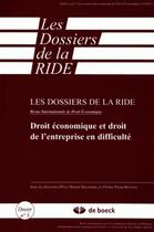 Couverture du livre « Droit economique et droit de l'entreprise en difficulté » de  aux éditions De Boeck Superieur