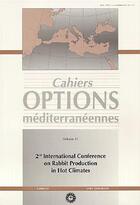 Couverture du livre « 2nd international conference on rabbit production in hot climate cahiers options mediterraneennes vo » de Testik aux éditions Lavoisier Diff