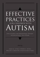 Couverture du livre « Effective Practices for Children with Autism: Educational and Behavior » de James K Luiselli aux éditions Oxford University Press Usa