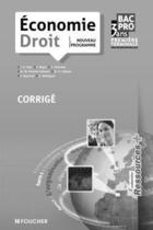 Couverture du livre « Economie-Droit Nouveau Programme » de Diry-J-C aux éditions Foucher
