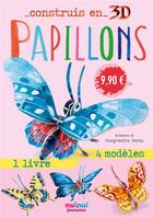 Couverture du livre « Construis en 3D : papillons » de David Hawcock et Margherita Borin aux éditions Nuinui Jeunesse