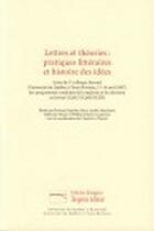 Couverture du livre « Lettres et théories : pratiques littéraires et histoire des idées » de Claude La Charite aux éditions Pu De Quebec