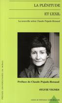 Couverture du livre « Plenitude et l'exil...... » de Sylvie Vignes aux éditions Pu Du Midi