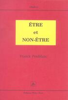 Couverture du livre « Etre et non etre » de  aux éditions Pleins Feux