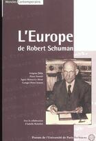 Couverture du livre « Robert schuman » de  aux éditions Sorbonne Universite Presses