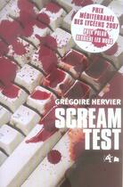 Couverture du livre « Scream test » de Gregoire Hervier aux éditions Au Diable Vauvert