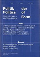 Couverture du livre « Politics of form /anglais/allemand » de Christ Hans D. aux éditions Spector Books