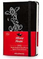 Couverture du livre « Agenda 2015 Mickey semainier carnet poche rigide noir » de Moleskine aux éditions Moleskine