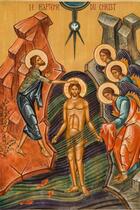 Couverture du livre « Ic143 - carte postale - icones - le bapteme du christ » de  aux éditions Satisfecit