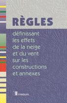 Couverture du livre « Regle Defin Les Eff Neige » de Regles aux éditions Eyrolles