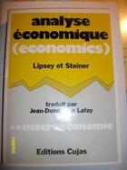 Couverture du livre « Analyse economique » de Lipsey aux éditions Cujas