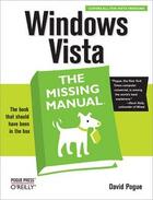 Couverture du livre « Windows Vista ; the missing manual » de Pogue David aux éditions O'reilly Media